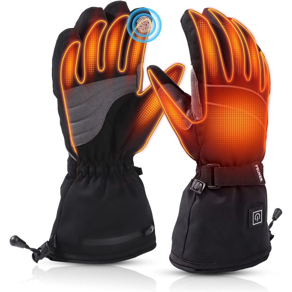 PBUKER Heated Gloves - Electric Heated Ski Gloves, Small
